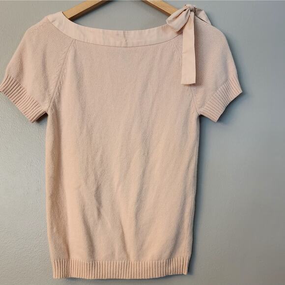 Marc Jacobs‎ short sleeve pink sweater bow sz small wool cashmere - Picture 2 of 7